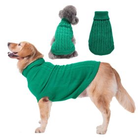 Dog Sweater Warm Pet Sweater Dog Sweaters for Small Dogs Medium Dogs Large Dogs Cute Knitted Classic Clothes Coat for Dog Puppy (Color: Green, size: X-Small)