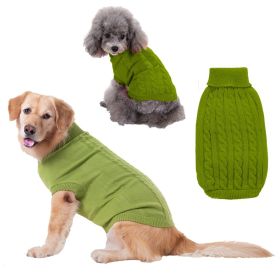 Dog Sweater Warm Pet Sweater Dog Sweaters for Small Dogs Medium Dogs Large Dogs Cute Knitted Classic Clothes Coat for Dog Puppy (Color: FRUIT GREEN, size: large)