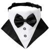 wedding suit dog collar pet saliva towel dog wedding triangle scarf