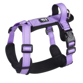 Dog Hand Holding Rope Chest Strap Reflective Vest Explosion-proof Medium Large Dog Pet Traction Dog Leash (Option: Purple-M)