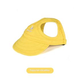 Pet Outdoor Supplies Puppy Peaked Baseball Cap (Option: Yellow-M)