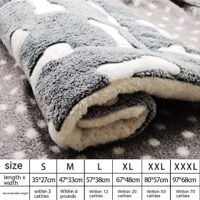 Winter Pet Mat Cat Nest Flannel Kennel Blanket Cat Pad Pet Bed (Option: Gray Bone-XXXL)