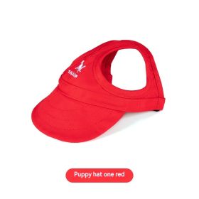 Pet Outdoor Supplies Puppy Peaked Baseball Cap (Option: Red-S)