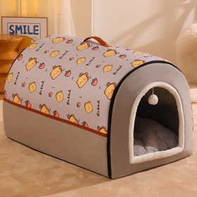 Warm Enclosed Removable And Washable Corgi And Shiba Inu House (Option: Strawberry Toast-XXL)