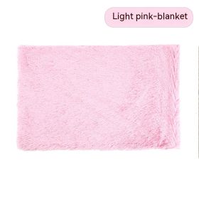 Pet Blanket Dog Bed Cat Winter Thermal Blanket (Option: Light Pink Blanket-XXL)